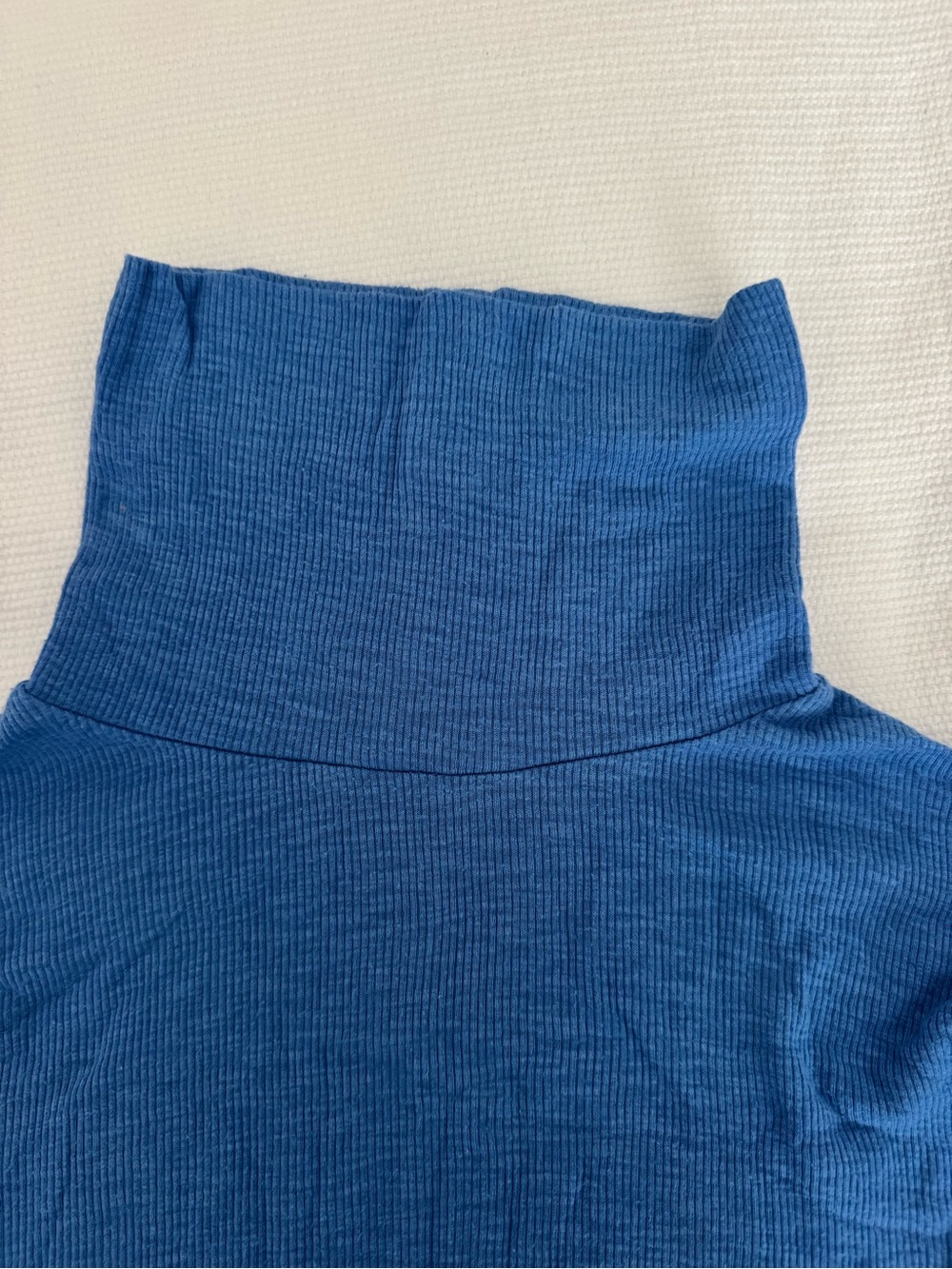 aerie Real Soft Ribbed Turtleneck - Blue - Picture 3 of 4